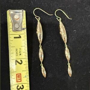 Hammered brass earrings